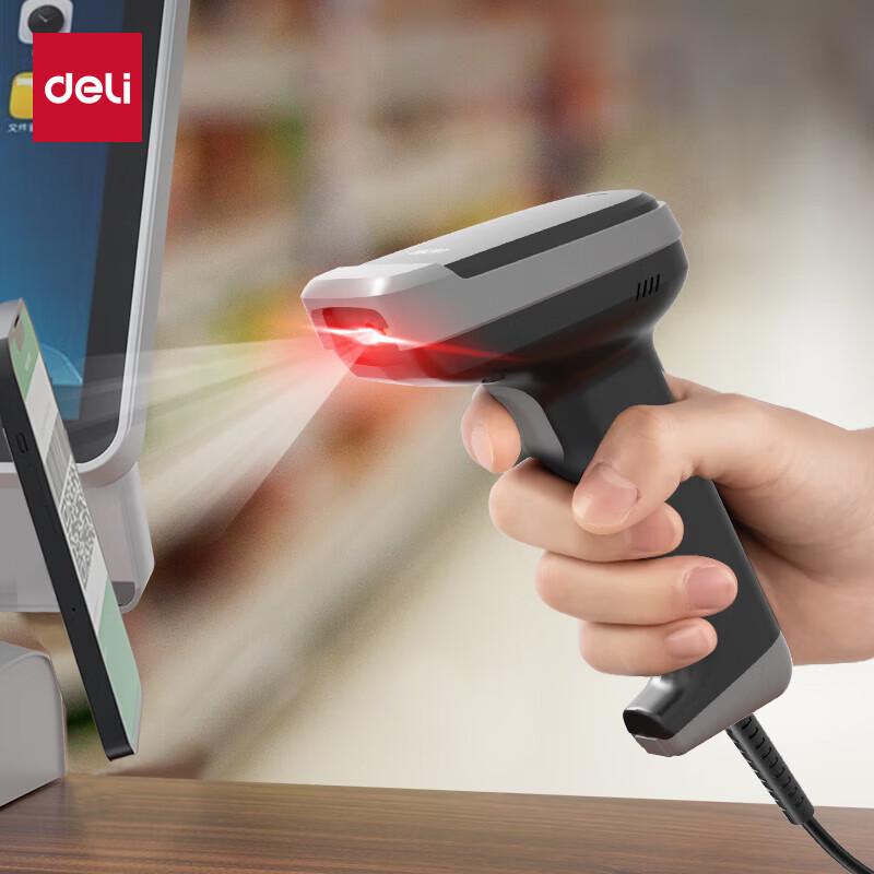 Deli Handheld 1D/2D Barcode Scanner - Wired