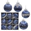 9 Pcs 3.15 Inch Christmas Ball Ornaments Glitter Sequin Xmas Hanging Foam Ball Decorations for Wedding Party Holiday Home Office Decor