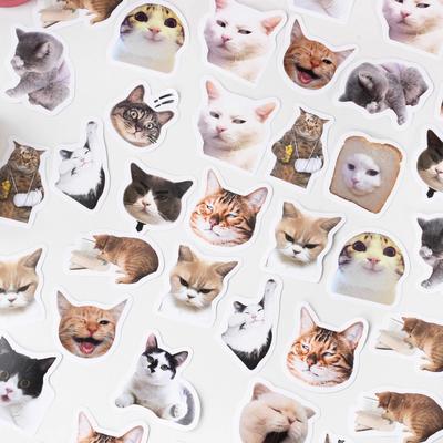45 ks/balení Roztomilé papírnické samolepky Kočka Pes Deník Plánovač Dekorativní Mobilní samolepky Scrapbooking DIY Řemeslné samolepky