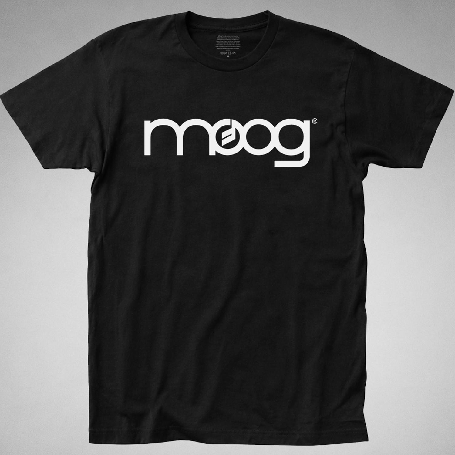 MOOG BLACK T-SHIRT Logo Synthesizer 80s piano Analog Modular Synth Edm Dj Music M
