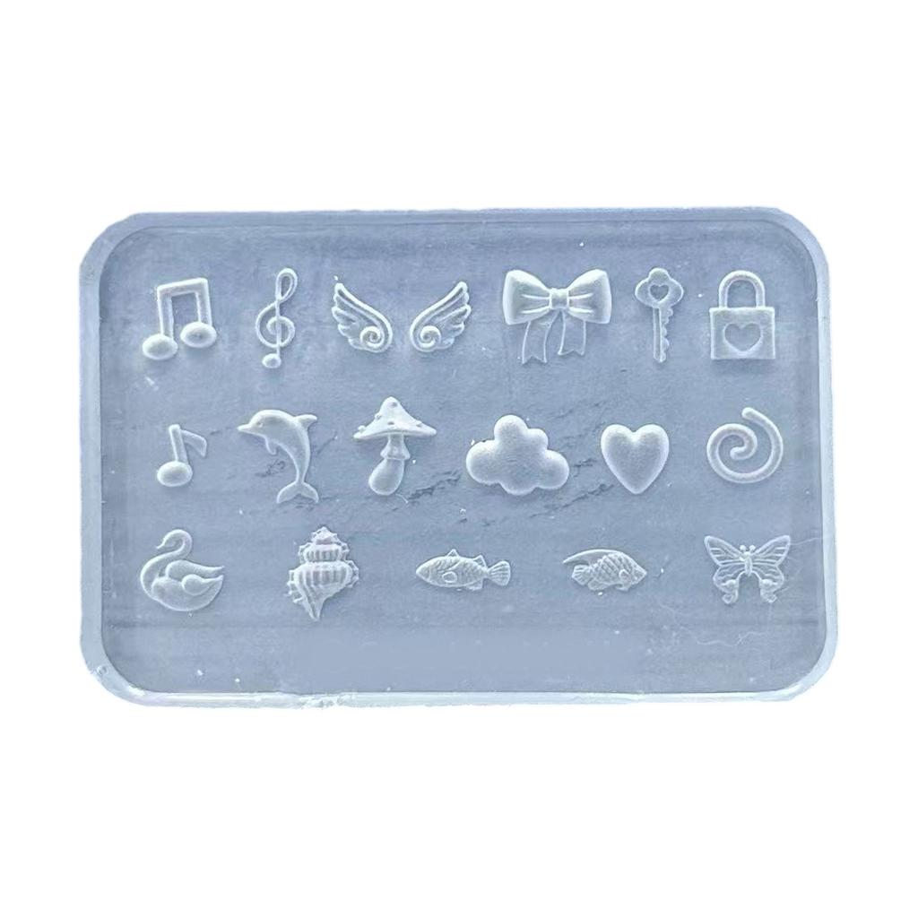 Silicone 3D Nail Embellishment Molds Various Shape Small Accessories Crafting Molds Present for Beauty Enthusiasts