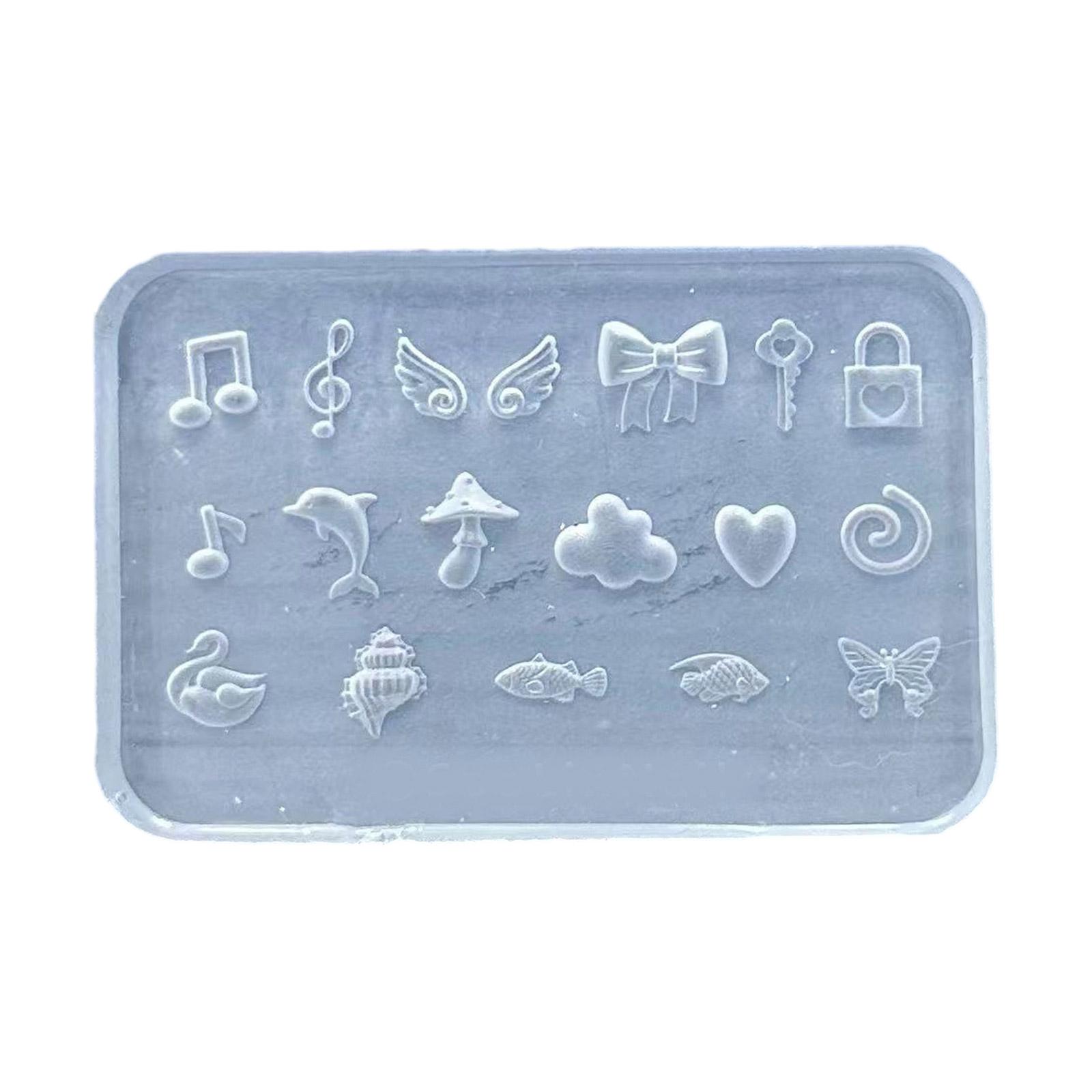 

Silicone Nail Art Mold Accessory Molds Various Shape 3D Nail Decorative Mold Silicone Texture for Various Nail Types