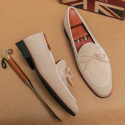 Hot Selling Trend Europe America Green Men's Loafers Soft Soles Comfortable Suede Leather Shoes Luxurious Men's Wedding Shoes
