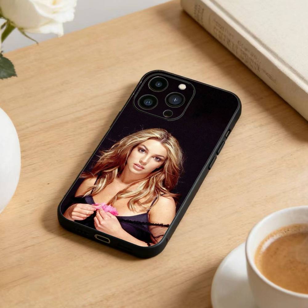 Singer V-Britney Spears  Phone Case For iPhone17,16,15,14,13,12 Plus,Max Soft Silicone Black Cover iPhone14