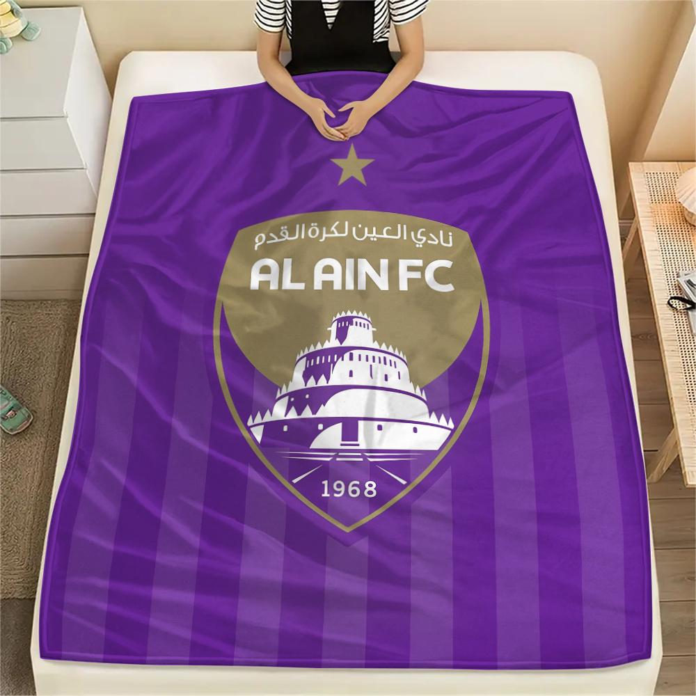 Al Ain FC Pattern Flannel Blanket, High Quality Comfortable for All Seasons, Home Decor, Warmth and Comfort, Perfect for Gifts.