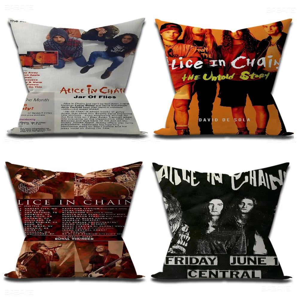 Alice In Chains Pillow Cover for Bedroom Room and Living Room Sofa Decorative Cushion Cover
