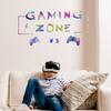Ls13510 Laser Material Gradual Change Colorful Game English Wall Sticker Viewing Angle Different Pattern Color