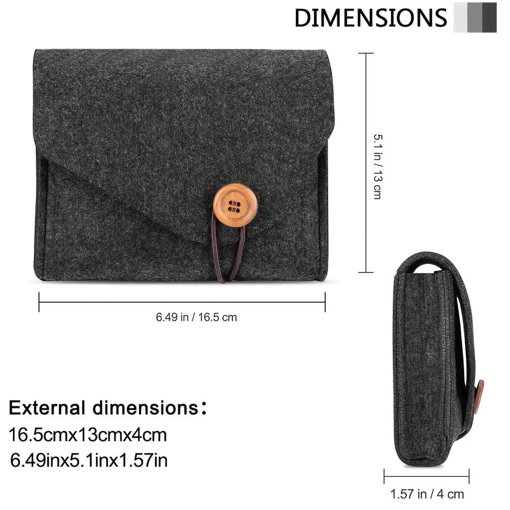 1PC Power Storage Bag Creative Charging Treasure Storage Bag Notebook Felt Accessories Package Portable Storage Bag