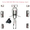For Volvo S40 V50 C30 Interior Central Control Panel Door Handle 5D Carbon Fiber Stickers Decals Car styling Accessorie