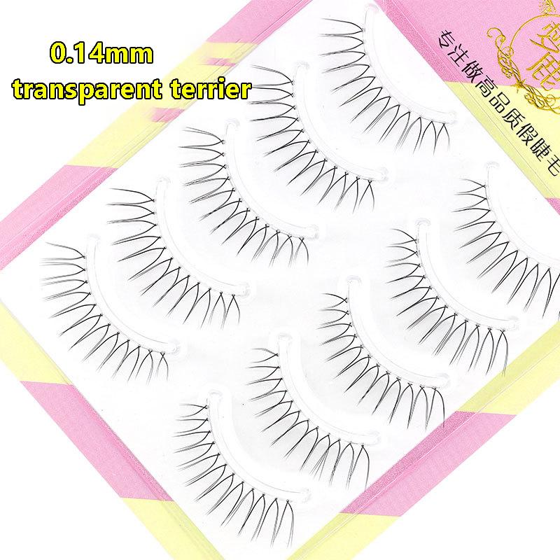 Dream Deer 5 Pairs False Eyelashes A Type Eyelashes Upgraded Lash V-shaped 0.14mm Transparent Stem Soft Natural Eye Lashes Mink