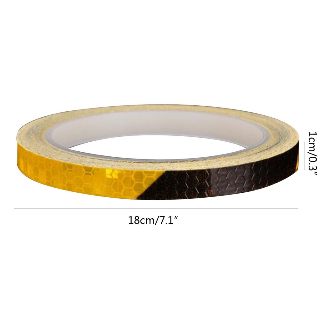 Reflective Sticker Rim Luminous Warning Tape Motorbike Bike Frame Wheel Adhesive Reflector Strip, Green