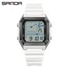 Sanda 6307 Quadratische Analoge Wasserdichte Leuchtende Countdown-Uhr