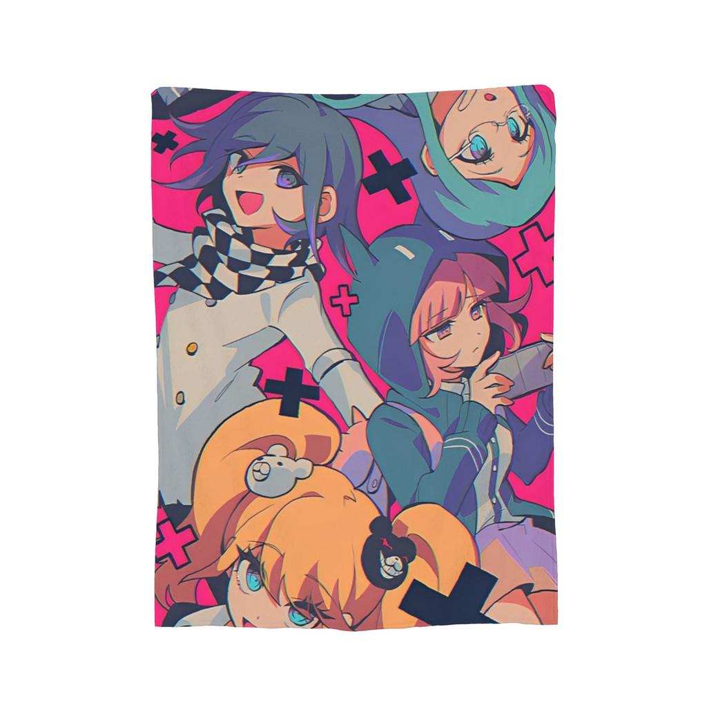 Danganronpa Japanese Anime Throw Blanket for Couch  Fuzzy Soft Plush Blanket 50x60 Inch Multi-size Bedspreads for All Seasons