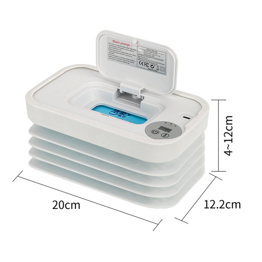 Våtservettvärmare Dispenser Bärbar USB Baby Våtservettmaskin med Konstant Temperatur Intelligent Värme för Bil Hem Sovrum