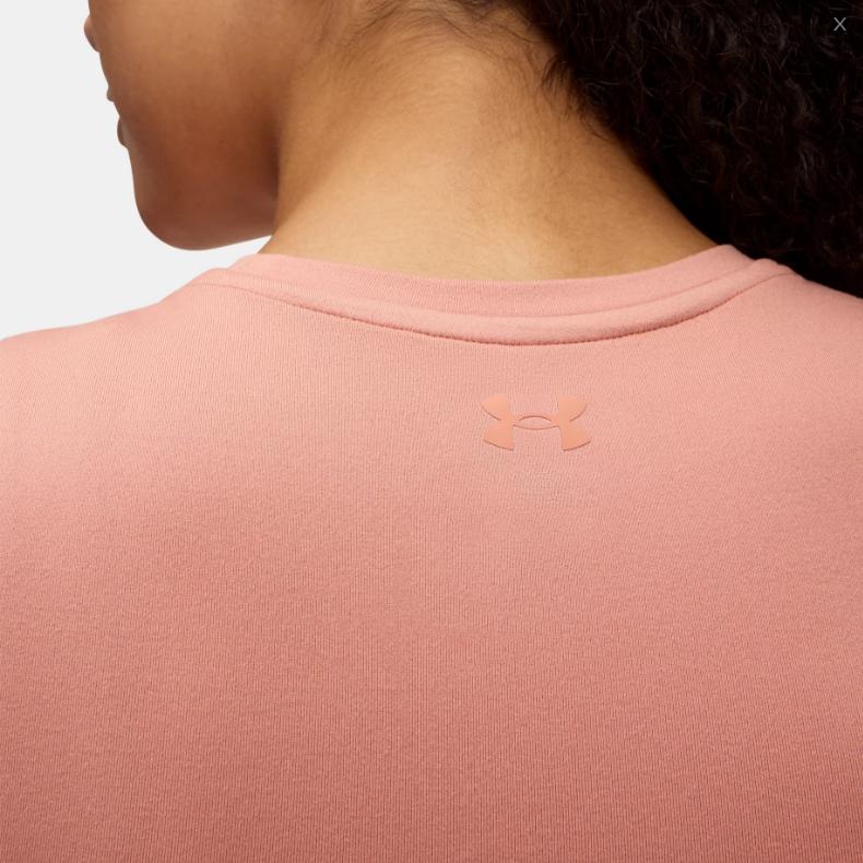 Under Armour Meridian SS25 Round Neck Solid Slim Fit Short Sleeve T-Shirt Women T-Shirt Mocha-Rose 6000341-696