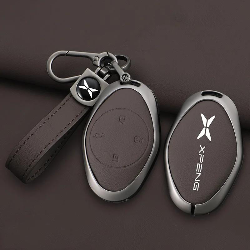 Zinc Alloy Car Key Case Cover For Xiaopeng Xpeng P7 P7i P5 G3 G3i G9 G6 22-23 Key Housing Package Car Accessories