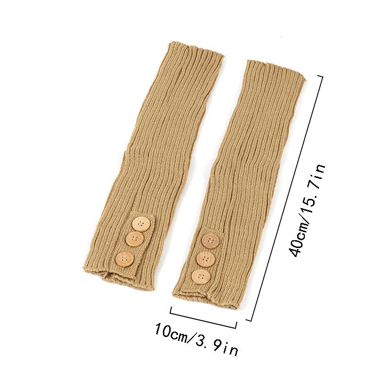 Women's Women's Buttons Leg Warmers Boots Covers Long Socks Knitted