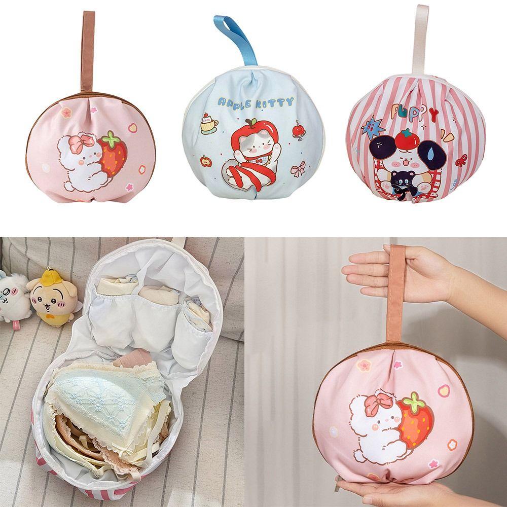 Large Capacity Bra Underwear Storage Bag Cartoon Cosmetic Bag Clothing Sorting Bag  for Home&Travel