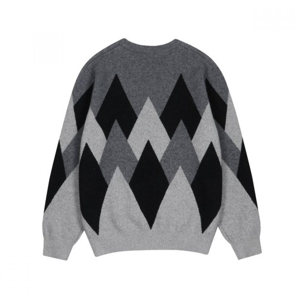Countess Mara Argyle Pattern Round Neck Knit Cstx3c2315g0