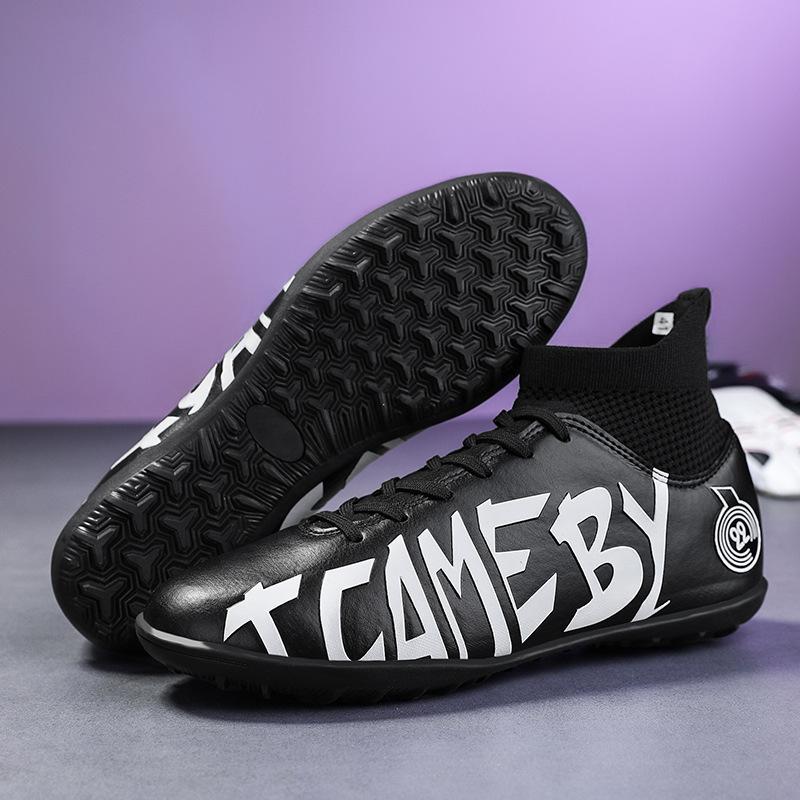 

2025 Yuanyang football shoes men s high-top children s older children s adolescent students artificial turf competition training shoes 31