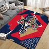 Florida Panthers2 Flannel Pattern Square Carpet,Area Rug,Carpet Rug for Living Room Bedroom Sofa Playroom Decor,Non-slip Floor Mat