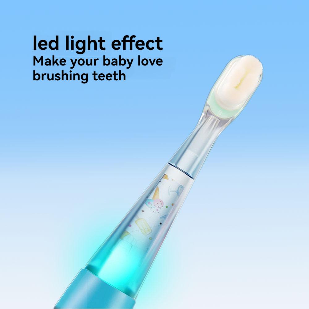 Children's electric toothbrush ultrasonic intelligent type-c rechargeable DuPont Soft bristles sensitive baby 3-12 years old