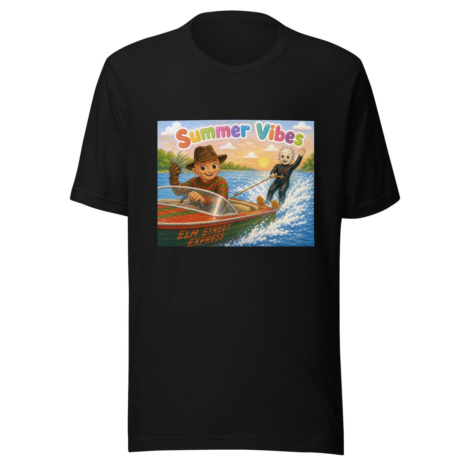 Slasher Skiing Funny Horror Summer Shirt 3XL