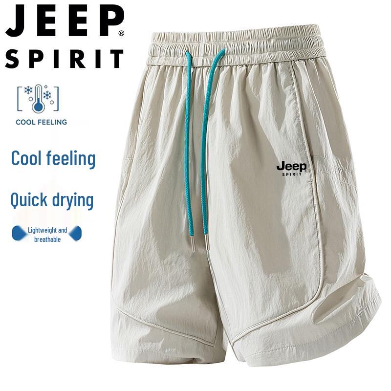 JEEP SPIRIT Men s Quick-Dry Ice Silk Casual Shorts 2XL
