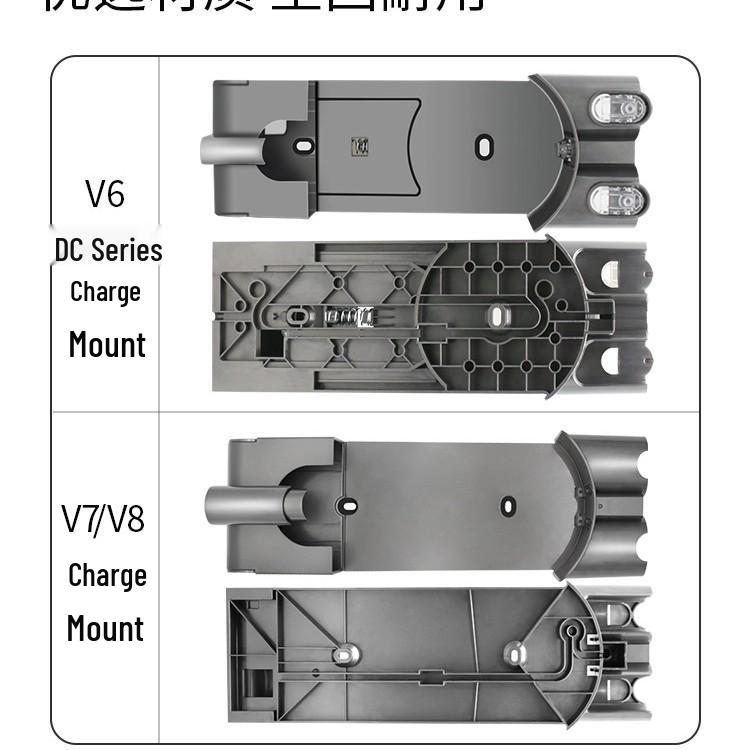 Supporto a muro di ricarica Dyson V6/V7/V8 con accessori per aspirapolvere