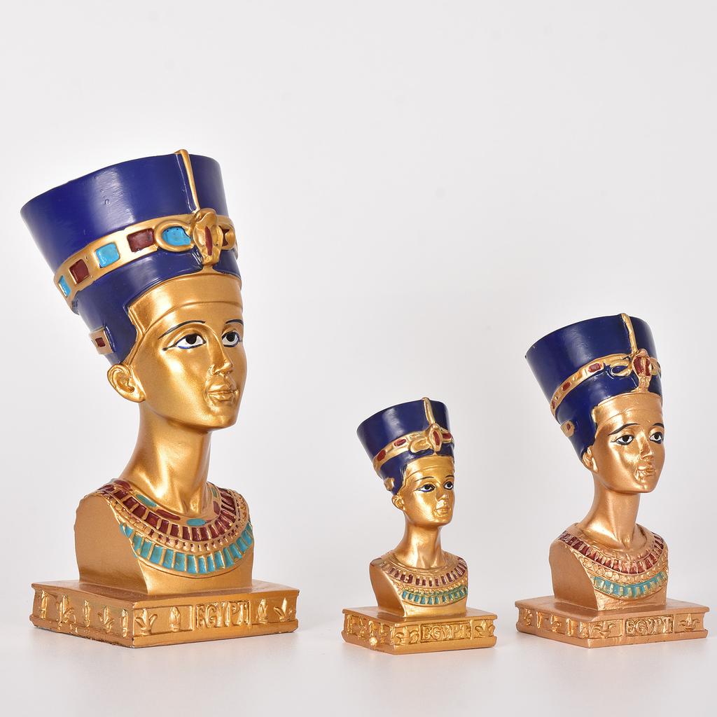 Cleopatra Resin Relief Ornament Naftiti Bust Handicrafts Home Entrance Decoration Travel Souvenir Collectibles
