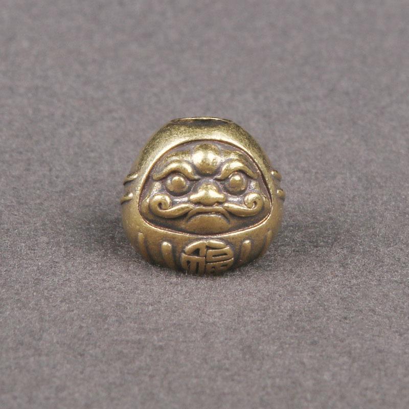 

Brass Daruma Egg EDC Knife Pendant Paracord Spacer Bead Keyring Charm