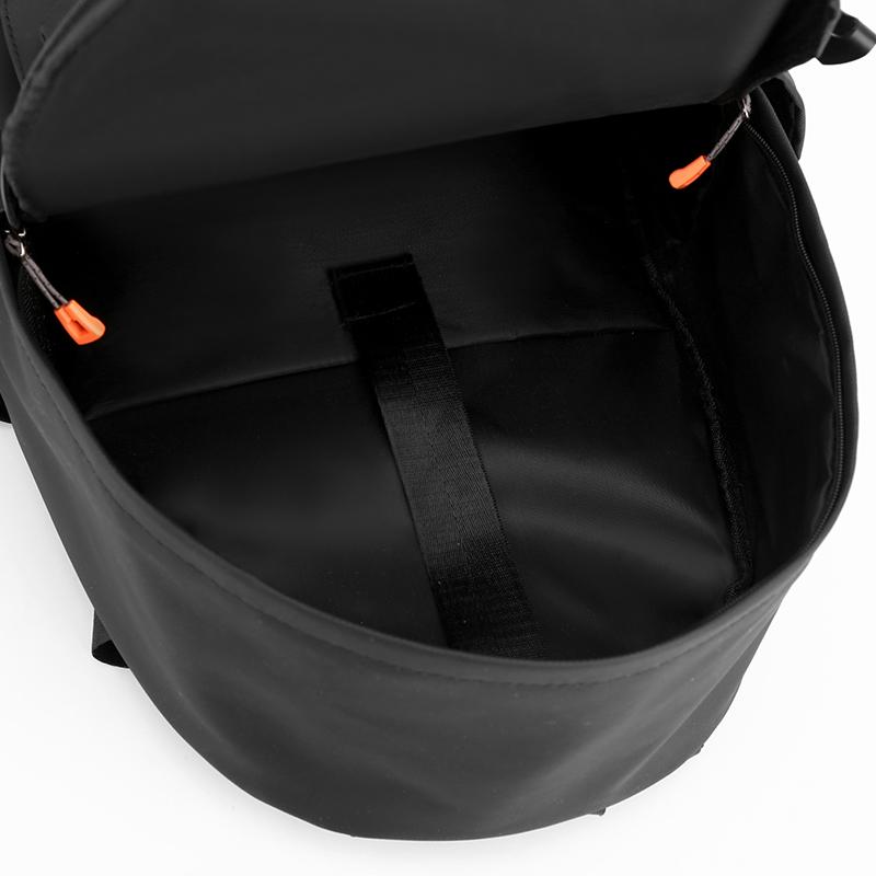 Men's Backpack Large Capacity Student Schoolbag Travel Backpack Solid Color Computer Bag