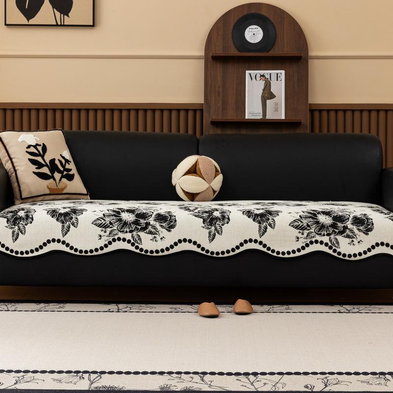 French Special-Shaped Sofa Cushion  New Light Luxury High-End Feeling Universal In All Seasons Irregular Straight Row Non-Slip Seat Cushion