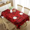 Roses Rectangular Tablecloth Roses Simple Romantic Style Valentine's Day for Dining Room Wedding Banquet Party Living Room Decor