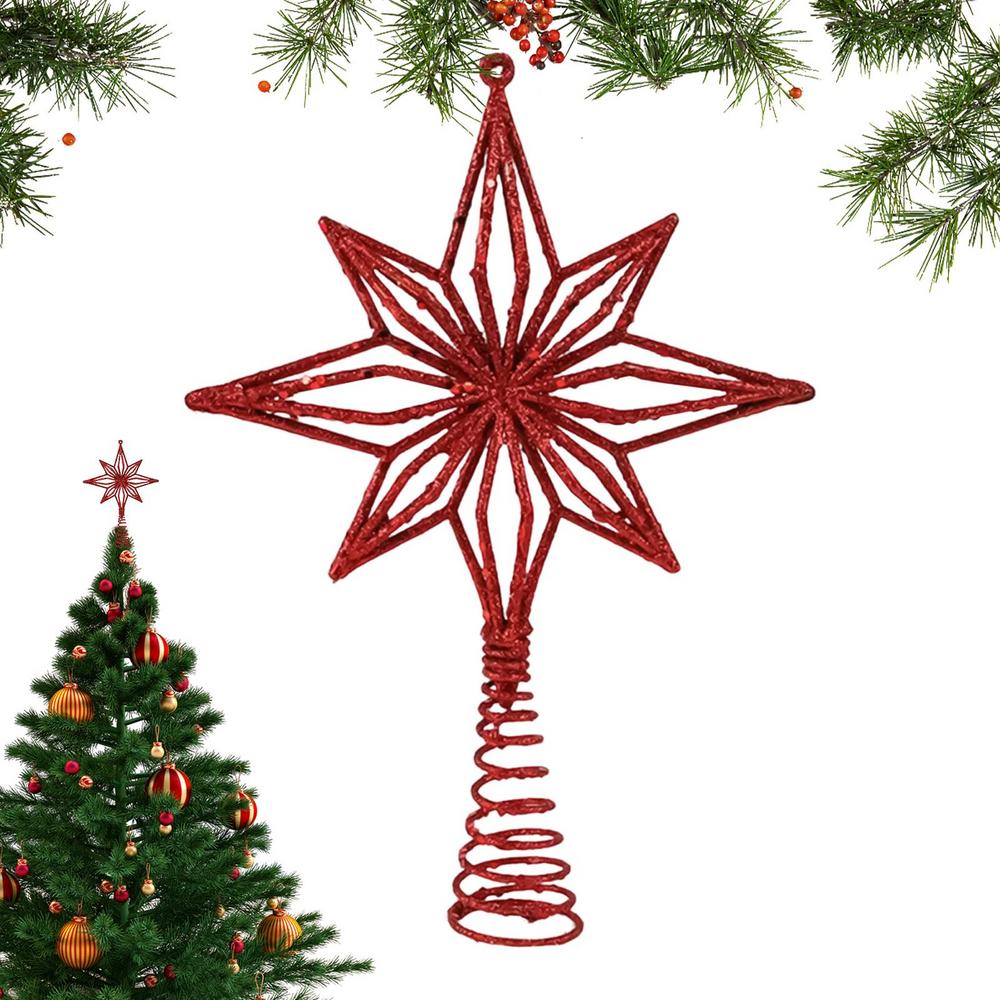Christmas Tree Topper Modern Reusable Ornaments Christmas Tree Star Topper Holiday Decor For Indoor Outdoor Mantel Table Shelf