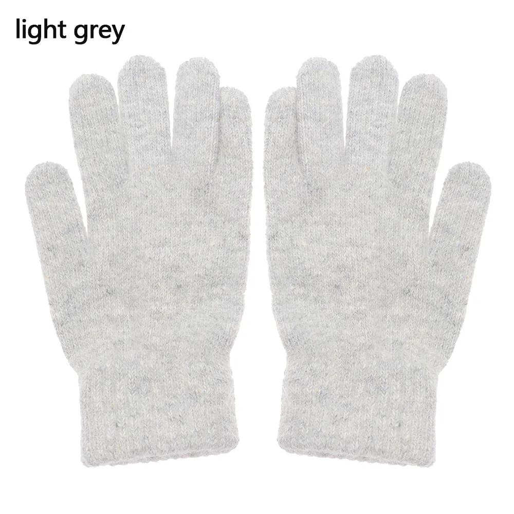 Elastic Full Finger Gloves Warm Thick Cycling Driving Women Men Winter Warm Knitted Woolen Outdoor Gloves