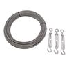 50M Stainless Steel Cable Kit 2MM Wire Rope with M2 Aluminum Ferrules for Hanging Tying Trellis Gardening Climbing