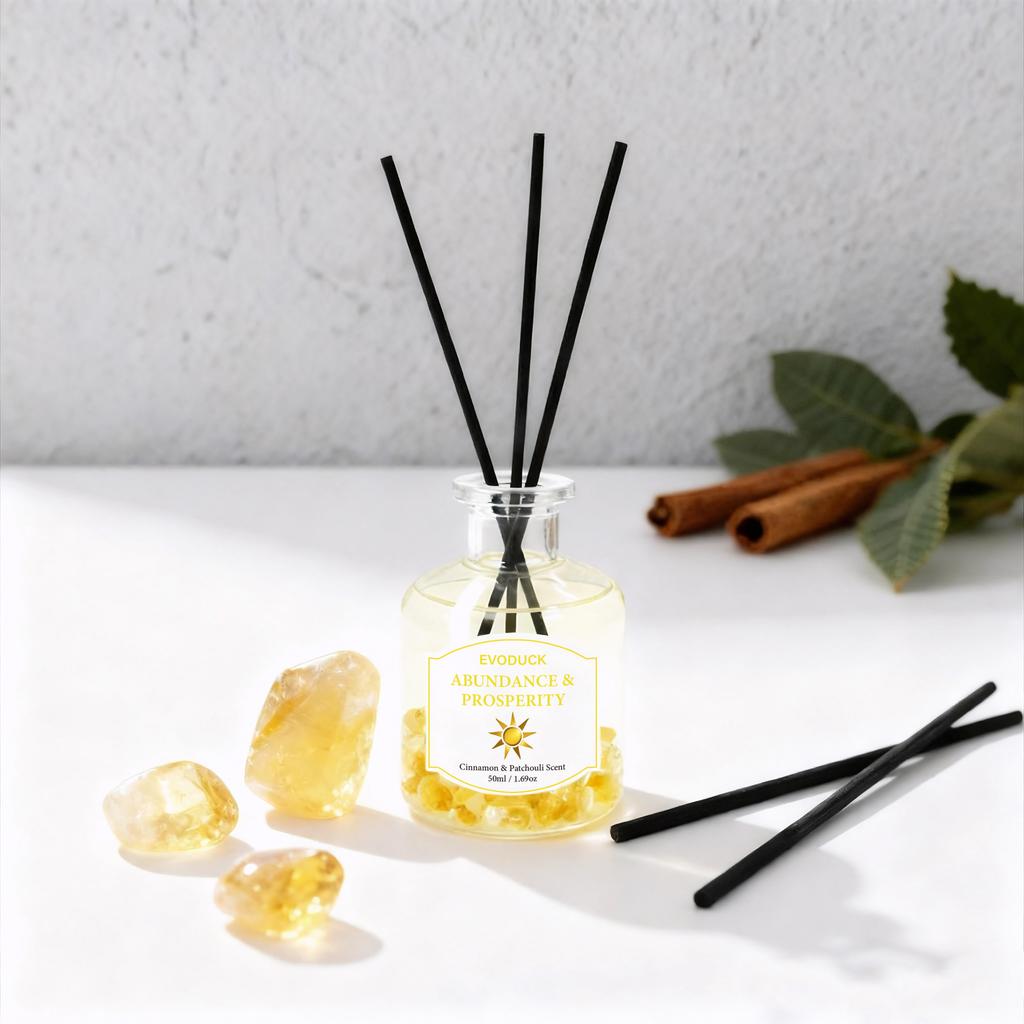 Flameless Reed Diffuser Set - Bottle With Essential Oil & Rattan Reeds | Car Air Freshener ,winter Christmas gift,gift for woman