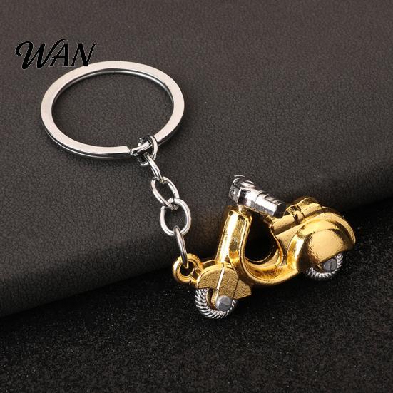 Durable Keychain Pendant Motorcycle Charm Zinc Alloy Key Chain with Retro Scooter Buckle Electric Donkey Design Holder