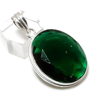 Natuurlijke Peridoot Edelsteen Handgemaakte 925 Sterling Zilveren Sieraden Hanger 1.77" S9n27