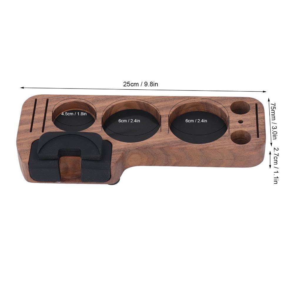 Walnut Wood Tamper Station Base 51mm 54mm 58mm Portafilter Stand Base Barista Use