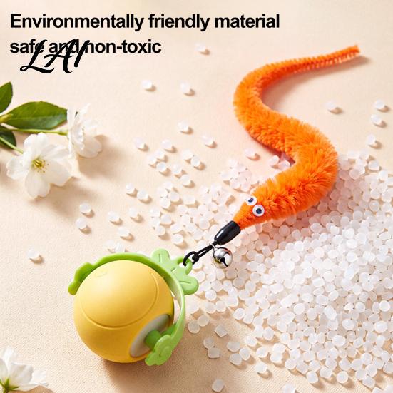 Interactive Toy for Indoor Cats Cat Ball Self Rolling Ball with Bell And Detachable Plush Tail Pet Tail Automatic Obstacle Avoidance Rechargeable