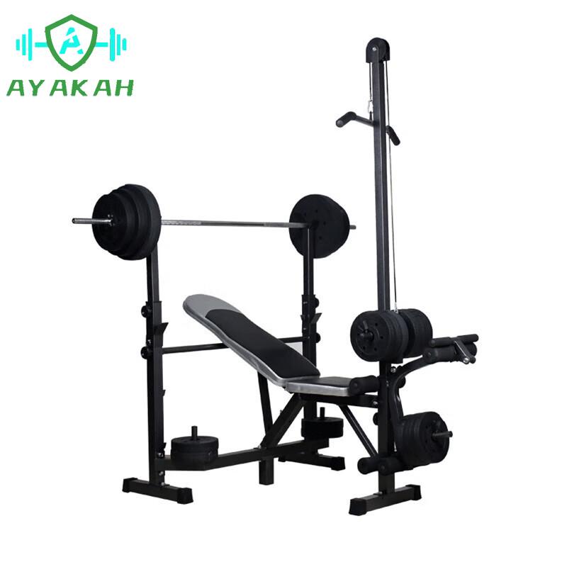 AYAKAH Multifunction Weight Bench & Barbell Set