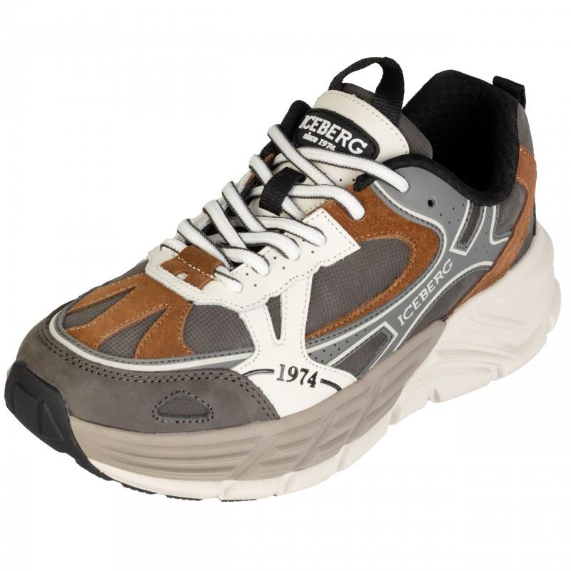 Iceberg men's sports sneakers new comb.smoke - Size: 42