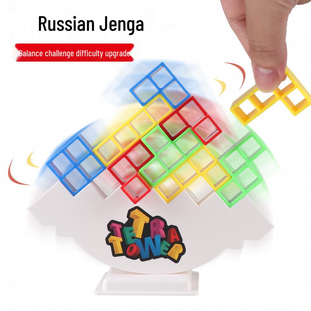 Children's Educational Tetris Jenga Balance Blocks Wobble Game