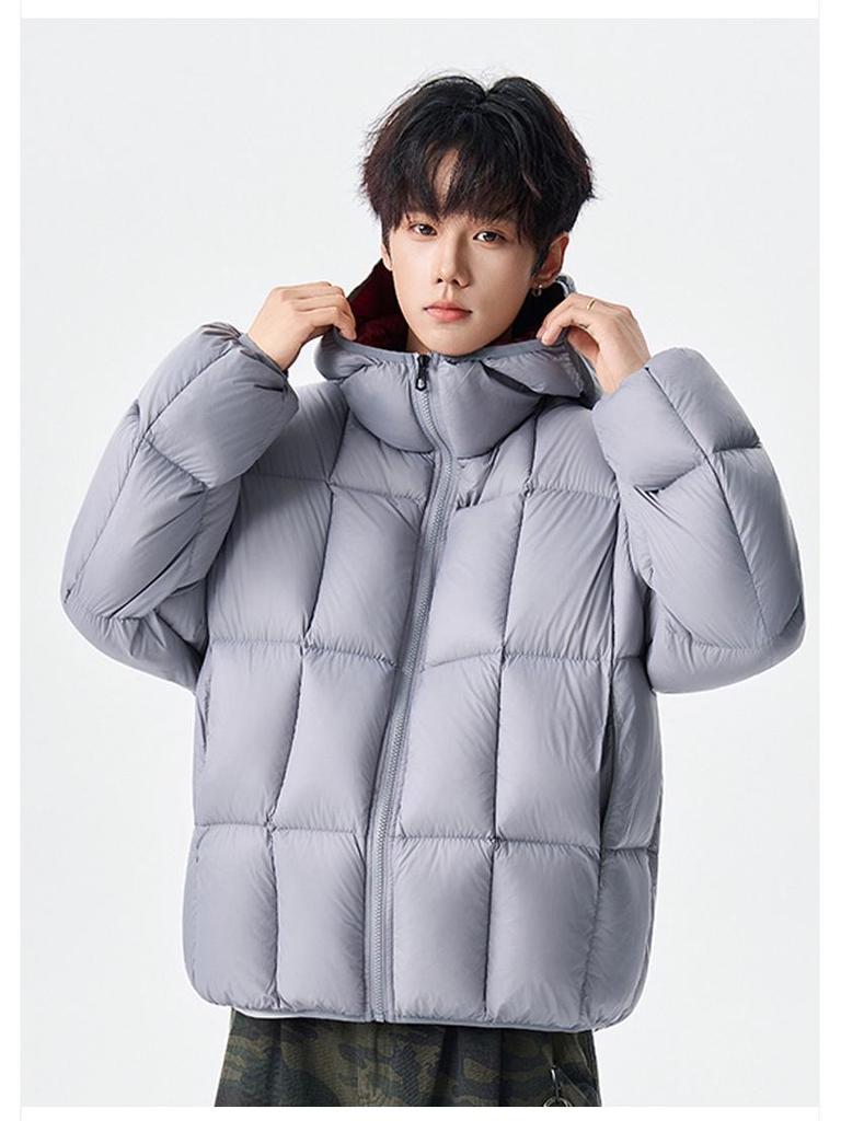 Men's and Women's Winter Contrast Color Thick Down Jacket - Fashionable, Warm, and Casual Style