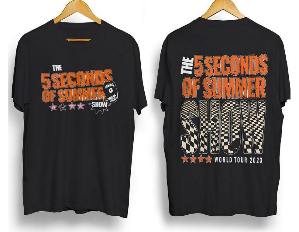 5 Seconds Of Summer Music Shirt, V1 Y2K Merch Vintage The Show 2023 Tour 5 Secon