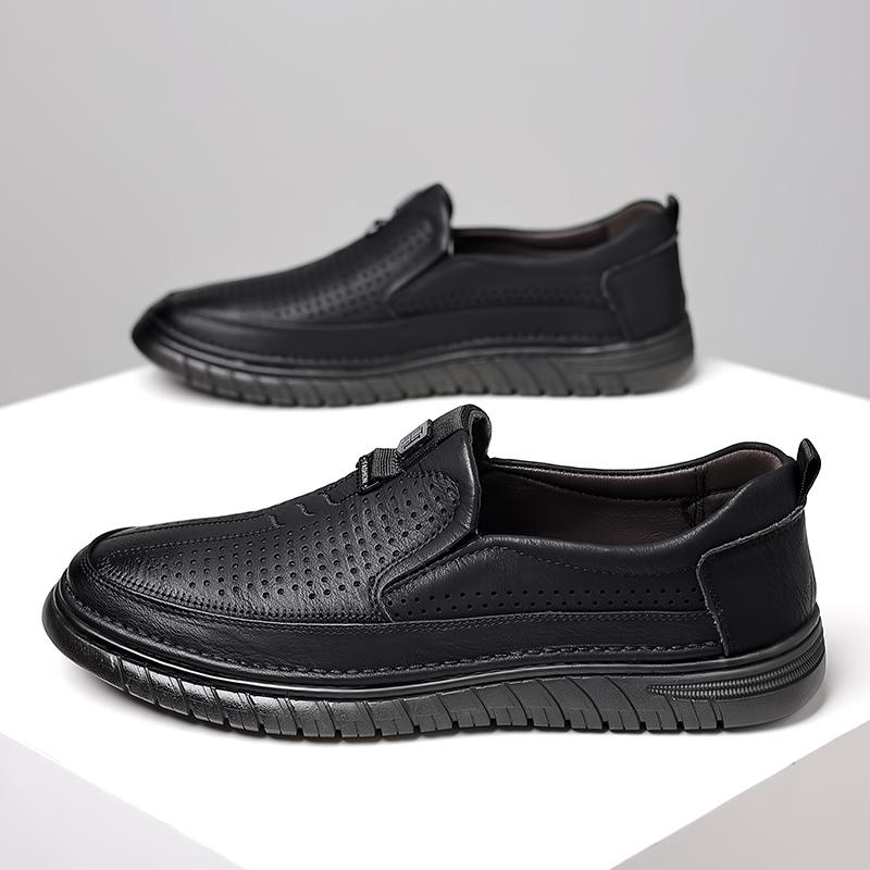 Fashion Hot Selling Hollow Breathable Oxford Shoes Spring Autumn Soft Soled Men's Casual Shoes Outdoor Commuting Men's Work Shoes