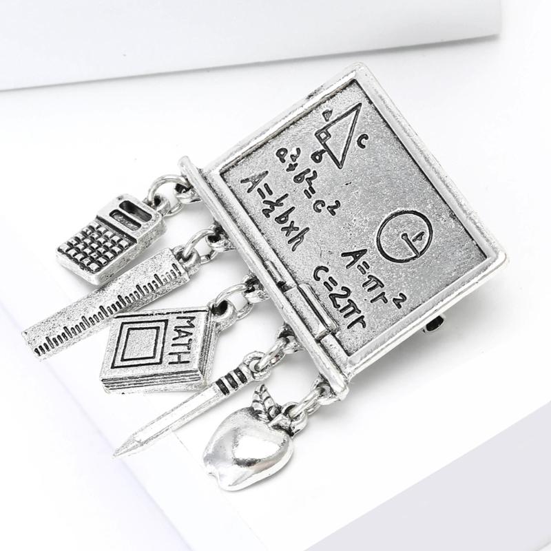 Creative School Season Compass Brooch Pin Made of Quality Alloy Ideal for Students Teachers and Unique Stationery Gifts