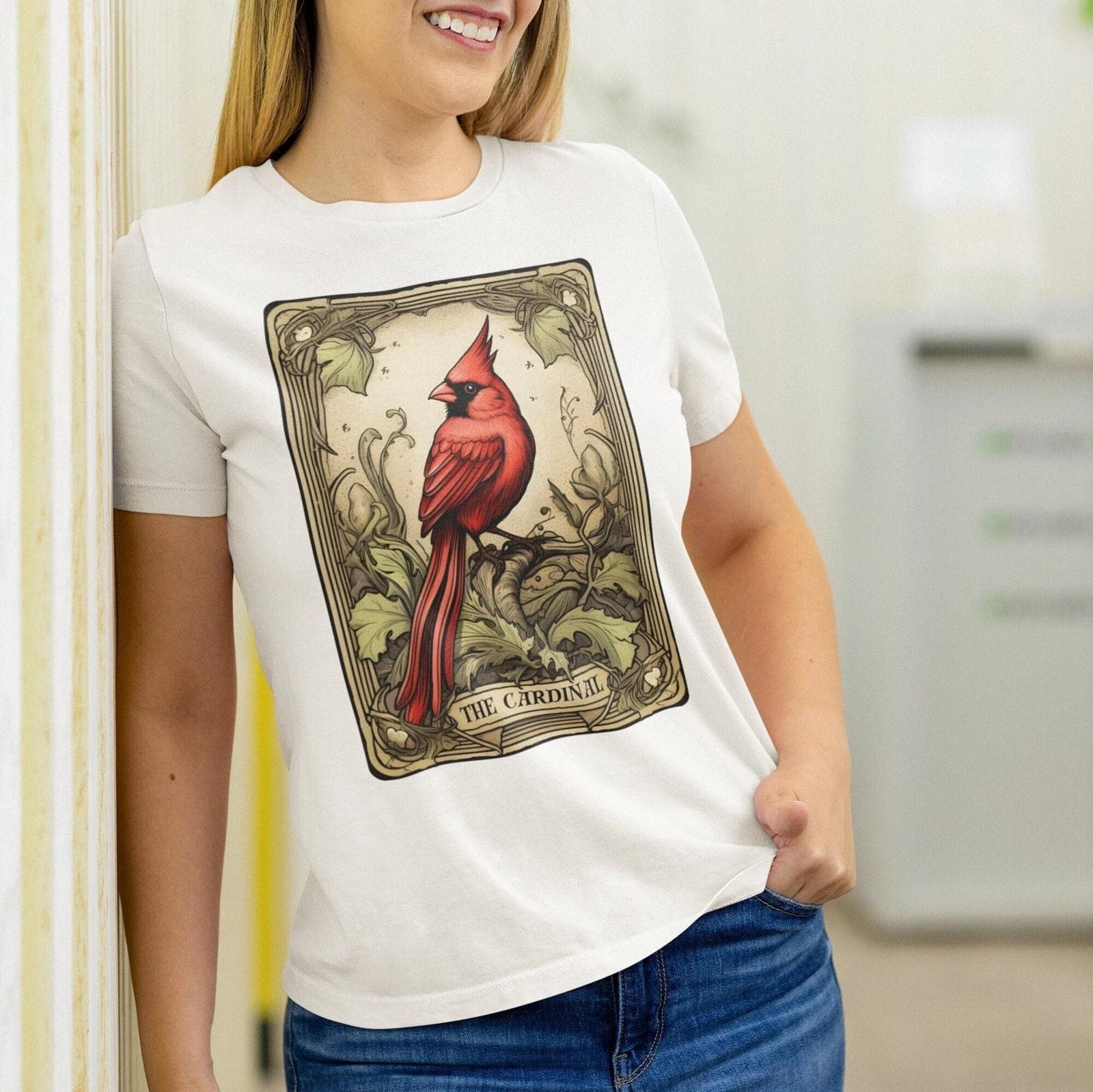 The Cardinal Bird Tarot Card Shirt S